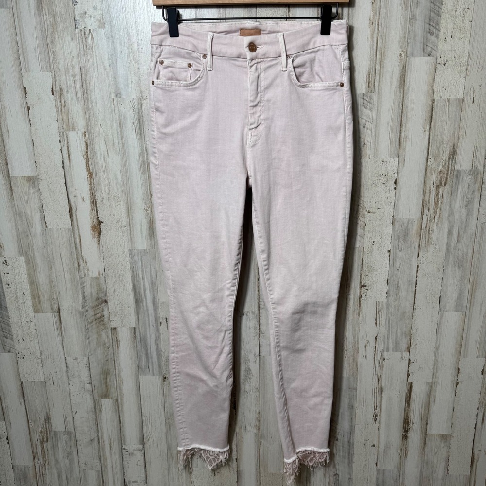 Mother High Waisted Looker Dagger Ankle Fray Pretty Just Strolled In The City 28
